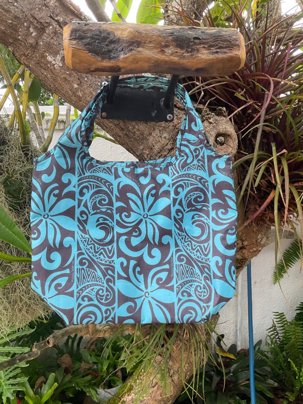 Happy Wahine Vinyl Waterproof Tropical Bag